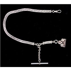 WS&B 1/10 Gold Heavy Pocket Watch Chain & Fob