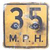 Image 1 : Lolo Montana 35MPH Reflective Road Sign