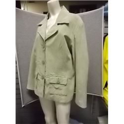JACKET - DENVER HAYES - CELERY COLOUR - XL - SUEDE - 3 BUTTONS - 2 POCKETS - LONG SLEEVE