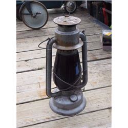 Rare Deep Ruby Red Globe Beacon Barn Lantern