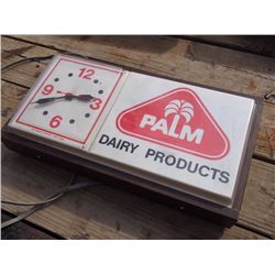 Palm Dairy Product Advertising Clock - Works