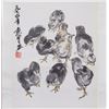 Image 1 : Watercolour Chicken on Paper Huang Zhou 1925-1997