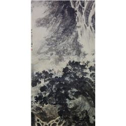 Watercolour Falls Scroll Fu Baoshi 1904-1965