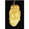 Image 1 : Lustrous Yellow Hardstone Toggle Carved Child