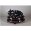 Image 2 : Chinese Hardstone Carved Turtle Figure w/ Stand