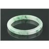 Image 1 : Very Fine White with Mottled Green Jadeite Bangle
