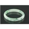 Image 2 : Very Fine White with Mottled Green Jadeite Bangle