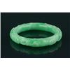 Image 1 : Chinese Green Jadeite Carved Bangle