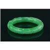 Image 1 : Chinese Green Jadeite Carved Bangle