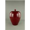 Image 1 : 18/19th Century Copper Red Porcelain Jar w/ Cover