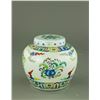 Image 1 : Chinese Small Ducai Porcelain Jar w/ Cover Tian MK