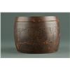 Image 1 : Charming Zisha Drum Form Box Qing Xianfeng MK