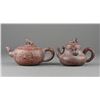 Image 1 : Set of Two Chinese Zisha Pottery Tea Pot Signed MK