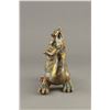 Image 3 : Chinese Gilt Bronze Dragon Figure w Blue Splashes