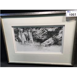 GRAPHITE ON PAPER 'AT NINSTINTS' BY ALAN WYLIE AWS.DF,SFCA,NWWS,CIPA,CWA, 10" X 18"