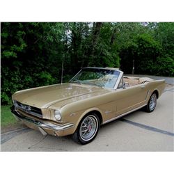 1965 FORD MUSTANG CONVERTIBLE RALLY PAC HONEY GOLD METALLIC 72000 ORIGINAL MILES PONY INTERIOR