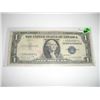 Image 1 : 1957 SERIES A RARE *NO MOTTO* SILVER CERTIFICATE *STAR NOTE* $1.00 SERIAL # *15500097G. DOLLAR CAME 