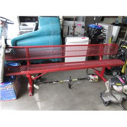 8 Foot long heavy metal bench