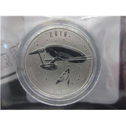 New - .9999 Fine Silver "Star Trek Coin" - 2016