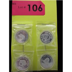 4 x .999 Fine Silver "Australia Mint" Rounds