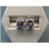 Image 1 : New - 1.10 CT Amethyst & Diamond Earrings