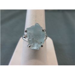 Sterling Silver & Aquamarine Gemstone Ring