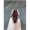 Image 1 : Silver-Tone Poison Coffin Ring