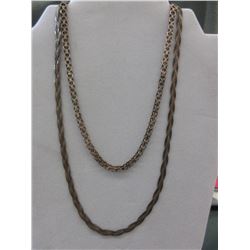 Estate - 2 Sterling Silver Necklaces