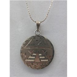 Estate - Necklace & Pendant with Aztec Motif
