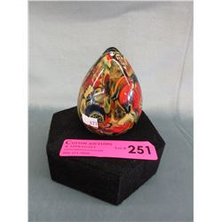 4" Art glass paperweight