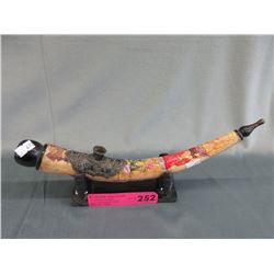 Vintage - Carved bone oriental pipe