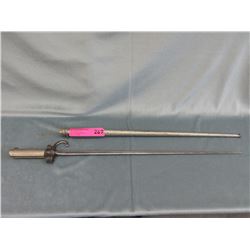 Vintage bayonet with metal sheath