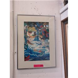 Framed print of a tropical scene