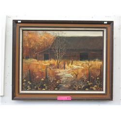 Oil on canvas autumn scene