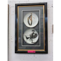 Box framed "House of Erté" collector plates