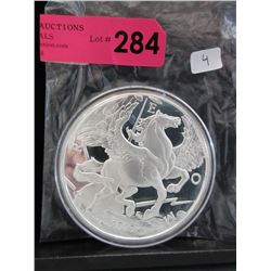 10 Troy Oz. Pegasus Freedom .999 Silver Art Round