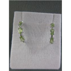 New Peridot & Diamond-set Half-Hoop Earrings