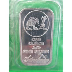 1 Troy Oz. Silver Towne .999 Silver Art Bar