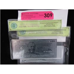 2 x .999 Silver Foil Notes