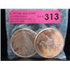 Image 1 : 2 Fine Copper Art Rounds