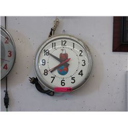 Vintage Case Advertising Simplex Electric Wall Clock