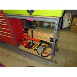 Shop shelf & contents - used
