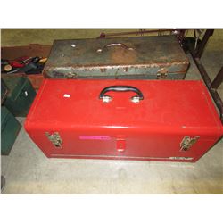 2 Metal tool box & contents