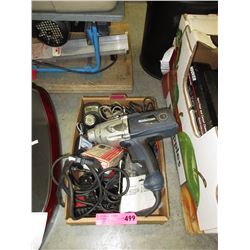 Small box lot of used tools