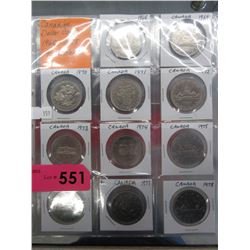 11 Canadian $1 Coins
