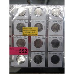 12 Canadian 50 Cent Coins