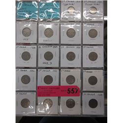 19 Canadian Nickels