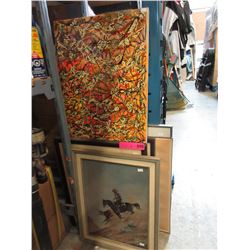 7 Pieces of wall art - some framed