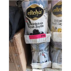 6 Cases of pitted black olives