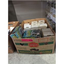 Large box of sport trading cards
